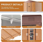 Outdoor Resin Storage Shed 5x4 FT Sheds Kit with Floor Window Lockable Door Included, Waterproof Outside Plastic Sheds for Backyard Garden Patio Lawn Tools