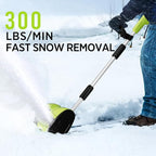 STEELITE Cordless Snow Blower & Snow Shovel Combo - 42V 20-Inch Snow Thrower (850 lbs/Minute) + 21V 12-Inch Snow Shovel (20-Ft Throwing Distance) - Includes 3 x 4.0Ah Batteries & Charger (2 Packages)