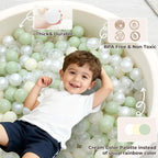 TRENDPLAY Plastic Balls for Ball Pits 2.2 Inch, Pack of 50 100 200 500 Hollow Balls, Perfect for Toddler Baby Pools,Party,Festival Decoration