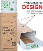 Lawn and Leaf Chute, Reusable Lawn Bag Holder for Easy Leaf Collecting, Durable Lawn Bag Funnel for Paper Leaf Bags, Leaf Bag Chute for Sweeping and Collecting Yard Debris, No Bending Required!