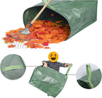 UNISTRENGH Garden Lawn Leaf Yard Waste Bag Large Clean Up Container Tote Gardening Trash Reusable Garbage Storage Bags, 53 Gallons (Green-Single)