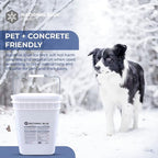 National Blue Snow Salt Ice Melt 50lb Bucket - Fast Acting Ice Melter - Pet, Plant and Concrete Friendly, Environmentally Safe - Free of Magnesium Chloride - Melts to -15°F