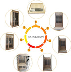 1-2 Person Infrared Sauna, Hemlock Wood Low EMF Far Infrared Saunas for Home, 1350watt Indoor Personal Sauna Room Box with APP Control, Glass Door, Blue-Tooth, LCD, LED Reading Light