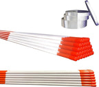 Driveway Marker(High Brightness “Micro Prism ”Reflective Materials) 48 Inch 5/16" Dia,30PCS，Fiberglass Reflective Snow Stakes, for Snow Plow Parking Lots,Snow Stakes.