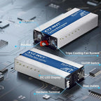3000W Pure Sine Wave Inverter 24V to 120V AC, 6000W Peak Power, Power Converter for Solar System, Off-Grid Home, RV, Truck & Camping