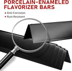 GasSaf 21.5 Flavorizer Bars 7534 for Weber Spirit 200, E/S200 E/S-210, Spirit 500, Genesis Silver A with Side 2-Burner Grills, 5-Pack Black Porcelain Steel Flavor Bars for Weber 7535 65902 Grill Parts