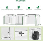 Greenhouses for Outdoors Heavy Duty, Large Walk in Green Houses for Outside with Roll-Up Door & Reinforced Frame
