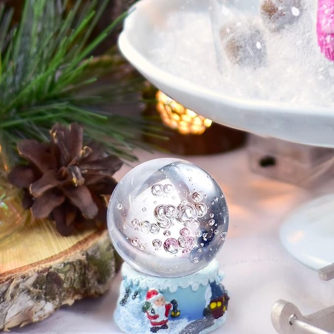 uxcell 50mm/2" Crystal Sphere Ball Ice Cracked Glass Solid Decorative Sphere Crystal Ball Prop Ornament for Feng Shui Divination Fortune Telling Tabletop Fountain Decoration, Clear