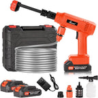 Power Washer,1200 PSI Cordless Pressure Washer with 2×21V Battery&6-in-1 Multi-Function Nozzle,Portable Pressure Washer Suitable for Cleaning Vehicles, patios, Glass, Floors, and Watering Plants