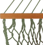 Original Pawleys Island Large Meadow DuraCord Rope Hammock – 13 ft. x 55 in., 2-Person, 450 lb Capacity, Oak Spreader Bar, Zinc-Plated Hardware, Handcrafted in The USA
