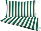RSH DECOR: Sunbrella Pillow Covers Set of 2 | Covers Only - 20" x 12" | Outdoor Lumbar Pillow Covers Crafted with Sunbrella Performance Fabric | Mason Forest Green