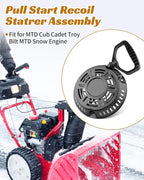 Pull Start Recoil Statrer Assembly Fit for MTD Troy Bilt 751-14223 951-14223, Fit for MTD 528SWE, 933SWE, 530SWE, SW10528L Snow Blowers Recoil Stater