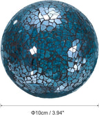 uxcell 4" Decorative Balls, 3 Pcs Mosaic Glass Balls, Decorative Table Sphere Orbs, Centerpiece Balls for Decorating Bowls Vase Tables Wedding Party, Blue