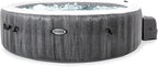 INTEX PureSpa Plus Greywood 6 Person Inflatable 85" Round Hot Tub Bubble Jet Spa and Easy Set Type S1 Replacement Filter Pump Cartridges (6 Pack)