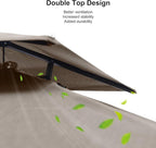 PURPLE LEAF 10' x 13' Cantilever Patio Umbrella Outdoor Umbrella with 330lbs Base Large Rectangular Windproof Offset Umbrella for Pool Deck Garden, Ash Mocha