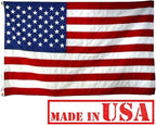US Flag Factory - 2.5x4 FT US American Flag (Embroidered Stars, Sewn Stripes) Outdoor SolarMax Nylon Flag - Made in America - Premium Quality (2.5x4 FT)