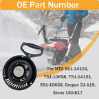 PlumPine 951-14151 Pull Start Assembly for MTD Troy Bilt Craftsman Yard Machine Cub Cadet Husky Bolens Yard-Man 208cc Engine Snow Blower Tiller Recoil Starter Pull Cord Replacement
