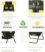Compost Bin Outdoor - 2 X 18.5 Gal Dual Chamber Compost Tumbler,BPA Free Outdoor Rotating Composter with Easy-Turn, Fast-Working System
