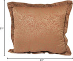 Comfort Classics Set of 2 Outdoor Patio Pillow Back with Flange 21" L x 24" W x 5.5" H. Polyester Fabric Paisley Rust Inc.