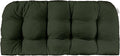 RSH DECOR: Sunbrella Play Tufted Wicker Loveseat Cushion | 44" x 22" | Outdoor Settee Cushion for Patio Furniture | Crafted with Sunbrella Performance Fabric| Play Jungle