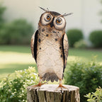 Shorayn Metal Owl Decor Garden Statue Outdoor Bird Yard Art Sculpture for Home Porch Patio Lawn Yard Decoration,Housewarming Birthday Gifts for Women
