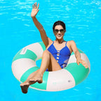 2PCS Large Swimming Pool Tubes Inflatable Pool Floats for Adult Swim Ring Floaties Inflatable Swimming Pool Raft Summer Beach Lounger Float Party Supplies