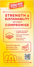 Glad ForceFlex Tall Kitchen Trash Bags, 13 Gallon, Gain Original, 40 Count (Package May Vary)
