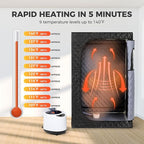 Upgraded Version Portable Sauna for Home Full Body Personal Sauna Steam Sauna Tent at Home Spa with 2.6L 1000W Steam Generator, 90 Minute Timer, Foldable Chair, Remote Control, Sauna Box(Black)