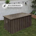 Domi 150-Gallon Outdoor Storage Box – Waterproof, Lockable Storage Cabinet for Patio Furniture, Garden Tools & Pool Supplies – Large Metal Storage for Cushions, Toys & More