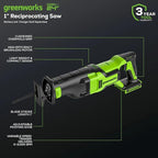 Greenworks 48V (2x24V) Electric Lawn Mower Combo Kit - 20" Mower, 12" String Trimmer, 320 CFM Blower, 1/2" Drill, 1/4" Impact Driver, 1-1/8" Reciprocating Saw - 5 Batteries, 3 Chargers, 3-Yr Warranty
