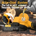 Cordless Mini Chainsaw 8 inch for Dewalt Battery 20v Max, Auto-Oiler, Hand Held Chain Saw Battery Powered for Wood Cutting, Brushless Battery Tree Saw for Tree Trimming/Pruning(Tool Only)