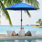 EliteShade USA 10-Year-Non-Fading 9Ft Market Umbrella Patio Umbrella Outdoor Table Umbrella with Ventilation,Royal Blue