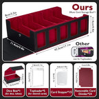 Larger Trading Card Storage Box for Top Loaders, 3900+Card Deck Case with Portable Handle & Commander Display, 500 Sleeves, 5 Toploaders, 15 Stoppers, 24 Dividers, 1 Dice Tray, for MTG/TCG Magic Cards
