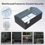 Metal Garage Shed 13x20 FT, Sheds & Outdoor Storage Clearance, Outdoor Storage Shed for Car, Truck, Bike, Lawnmower, Backyard Tool House, Boasting 2 Windows and 2 Translucent Panels
