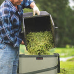 YUDI & GARDEN 46 Gallon Square Collapsible Yard Waste Containers｜Collapsible Trash Can｜Camping Trash Can, for Collecting Weeds or Yard and Party Waste, Green
