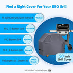 Grill Cover 50 Inch - Superior BBQ Cover for Weber Spirit Grill - 600D Outdoor Grill Cover for Weber Spirit 2 - Barbecue Cover Heavy Duty Waterproof Fit Weber Spirits ii 200 and Spirit 300