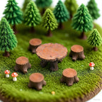 10Pcs Miniature Table and Chairs Set Mini Resin Furniture Ornaments Kit Mini Fairy Accessories for Fairy Garden DIY Garden Plant Pot