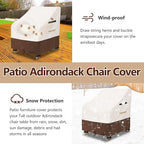 Patio Chair Covers 2 Pack - Waterproof Heavy Duty Patio Furniture Covers for Outdoor Lounge Deep Seat Chair(28 W x 30 D x 32 H inches) Beige & Brown