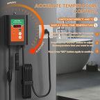 3500W 240V Titanium Fully Submersible Portable Electric Immersion Large Pool Water Heater Waterproof Hot Tub Heater with LCD Thermostat & GFCI Plug, for Swimming Pool, Bathtub, Baptistry, Bucket (OG)
