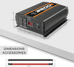 3500 Watt 12v Power Inverter for Vehicles car Truck RV Solar, dc 12v to 110v ac Converter with 4 AC Power Outlets 2 USB Ports LCD Display-3500W