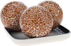3 PCS 3.35inch Decorative Glass Orbs Mosaic Sphere Balls Bowls Vases Tray Solid Gradients Centerpieces Christmas Crack Festival Living Room Wedding Party