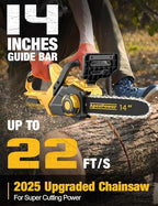 14 Inch Brushless Electric Chainsaw Cordless for Dewalt 20V Battery, Compact Chain Saw with Auto Oiler, Low Kickback, Battery Powered Chainsaw for Tree Trimming, Storm Clean-Up, Wood Cutting, Pruning