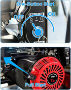 3600 PSI Gas Pressure Washer, One-Button Start 212cc 7HP Engine 3.3GPM, Includes Hose Reel，50 FT 3/8 inch Hose，5 Quick Connect Nozzles，Spray Gun and Wand