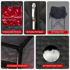 Infrared Sauna Box, Portable Infrared Sauna for Home, Personal Infrared Sauna with Red Light Threapy, Remote Control, Heating Foot Pad, Upgraded Comfortable Chair