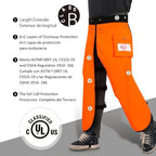 Chainsaw Chaps Apron Wrap 8-layer for Men/Women Loggers Forest Workers Protective Chain Saw Pants Adjustable