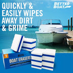 Premium Boat Scuff Erasers, Boating Accessories for Cleaning, Gift for Pontoon, Fishing, Jon Boats, Decks, Vinyl and Hull Cleaner, Gadgets for Men and Women