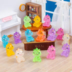 40 Pcs Mini Resin Dinosaur 1.3″ 8 Variety Tiny Animals Figures Miniature Little Small Figurines Bulk for Micro Fairy Garden Landscape Accessories Hide Crafts Decor