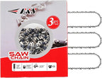 E & S 3 Pack 16 Inch Chainsaw Chain .325" Pitch .050" Gauge 66 Drive Links Semi-Chisel Chain Saw Chains for Husqvarna, Poulan, Craftsman, Greenworks and More Chainsaw Brands