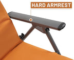 TIMBER RIDGE Oversized Folding Rocking Camping Chair, Padded Outdoor Rocker with High Back, Portable Outdoor Chair for Patio, Garden, Lawn, Supports up to 400 lbs, Orange, 2 Pack