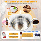 Portable Steam Sauna Tent Full Size, Oversized Personal Sauna Kit for Home Spa, Lightweight Sauna Box with Steamer, Time & Temperature Remote Control, Foldable Chair, 32'' x 32'' x 63''